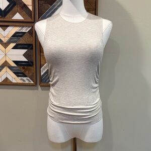 ALO Yoga Ribbed En Pointe Tank Oatmeal Heather XS